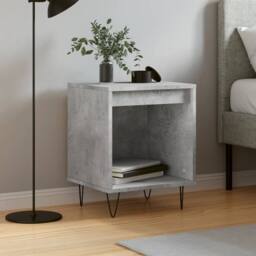 Berkfield Home Bedside Cabinet Concrete Grey 40x35x50 cm Engineered Wood - Size: 40 x 35 x 50 cm - thumbnail 2