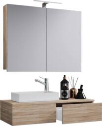 VCM 3tlg washroom washbasin Gudas cabinet in Natural - thumbnail 6