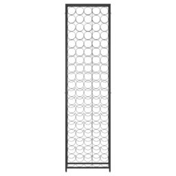 Berkfield Home Wine Rack for 95 Bottles Black 54x18x200 cm Wrought Iron - Size: 54 x 18 x 200 cm - thumbnail 3