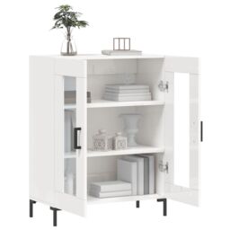 Berkfield Home Sideboard High Gloss White 69.5x34x90 cm Engineered Wood - thumbnail 4
