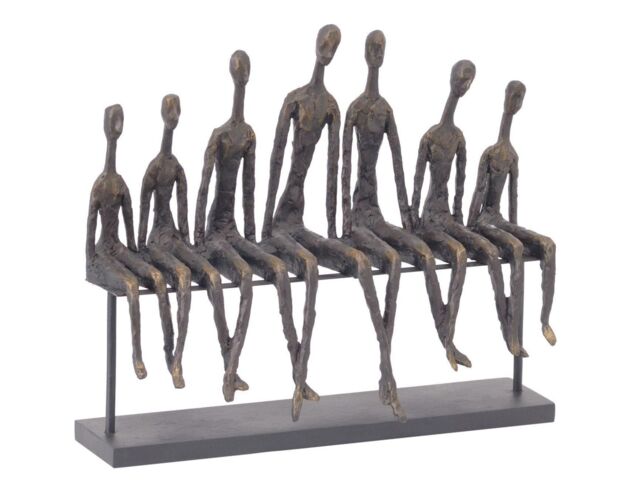 Libra Interiors Friendship Bench Sculpture in Bronze - image 1