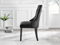 FurnitureboxUK Giovani 4 Grey Dining Table & 4 Belgravia Black Leg Chairs - thumbnail 6