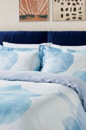 Ted Baker 'Photo Magnolia' Cotton Duvet Cover Set in Light Blue - Size: Super King - thumbnail 2