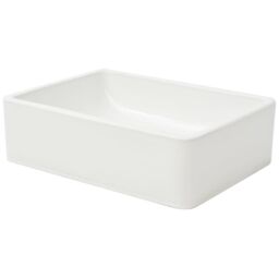 Berkfield Home Basin Ceramic White 41x30x12 cm - Size: 41 x 30 x 12 cm - thumbnail 3