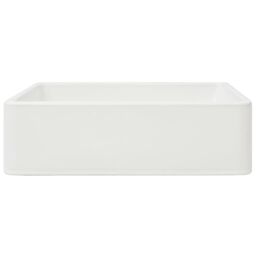 Berkfield Home Basin Ceramic White 41x30x12 cm - Size: 41 x 30 x 12 cm - thumbnail 4