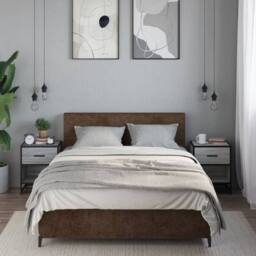Berkfield Home Decorative Bedside Cabinets 2 pcs Grey Sonoma 40x31x50 cm Enginee - Size: 40 x 31 x 50 cm - thumbnail 1