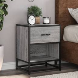 Berkfield Home Decorative Bedside Cabinets 2 pcs Grey Sonoma 40x31x50 cm Enginee - Size: 40 x 31 x 50 cm - thumbnail 2