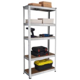 House of Home Garage Racking 5 Tier Shelving Unit Boltless Heavy Duty Metal Shelf Shed Storage Silver - thumbnail 6