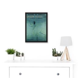 Artery8 Pavlova Ballet Russian Paris France Vintage Blue Advert A4 Artwork Framed Wall Art Print in Black - thumbnail 2