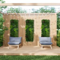 Monstershop Alina Artificial Wall Tile - 50cm x 150cm in Green - Size: 50 cm x 150 cm - thumbnail 4