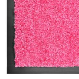 Berkfield Home Pliable Doormat Washable Pink 90x150 cm - thumbnail 1