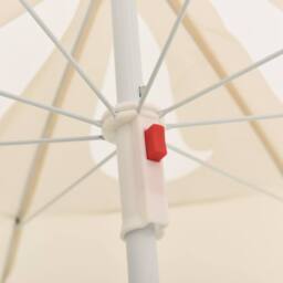 Berkfield Home Outdoor Parasol with Steel Pole Sand 180 cm in Beige - thumbnail 4