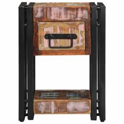 Berkfield Home Nightstands 2 pcs 40x40x40 cm Solid Reclaimed Wood - Size: 40 x 40 x 40 cm - thumbnail 7