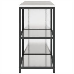 Berkfield Home with Shelf with Storage with Door Adjustable 2 pcs Stainless steel in Silver - thumbnail 9