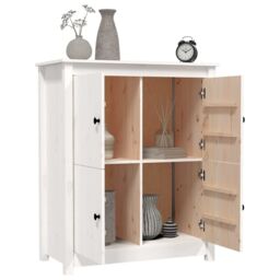 Berkfield Home Sideboard White 83x41.5x100 cm Solid Wood Pine - thumbnail 4