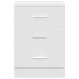 Berkfield Home Elegant Bedside Cabinet White 38x35x56 cm Engineered Wood - Size: 38 x 35 x 56 cm - thumbnail 6
