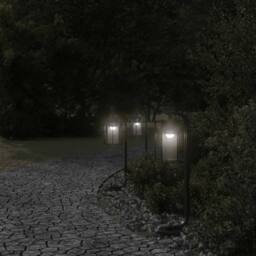 Berkfield Home Outdoor Floor Lamps 3pcs Black 60 cm Stainless Steel