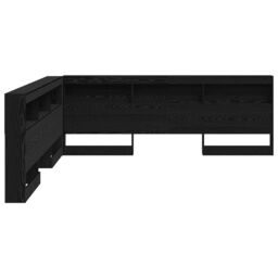 Berkfield Home Storage Headboard with Shelf Black oak 180 cm Engineered wood - thumbnail 6
