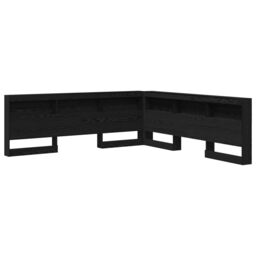 Berkfield Home Storage Headboard with Shelf Black oak 180 cm Engineered wood - thumbnail 2