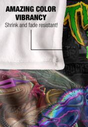 Teenage Mutant Ninja Turtles : Mutant Mayhem Mutant Baddies & Patches Silky Touch Super Soft Throw Blanket 152 X 127 cm in White - thumbnail 4