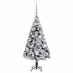 Berkfield Home Artificial Christmas Tree with 150 LEDs with Stand Green 120 cm - thumbnail 4