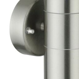 First Choice Lighting Blaze - Stainless Steel Outdoor Up Down Wall Light in Silver - thumbnail 5