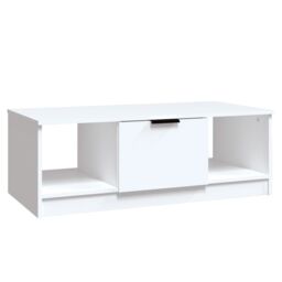Berkfield Home Coffee Table White 102x50x36 cm Engineered Wood - Size: 102 x 50 x 36 cm - thumbnail 2