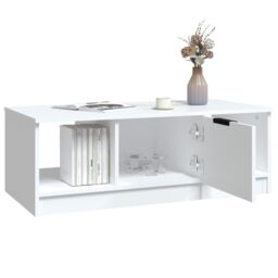 Berkfield Home Coffee Table White 102x50x36 cm Engineered Wood - Size: 102 x 50 x 36 cm - thumbnail 6