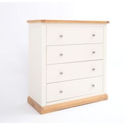 Cabinet Bits Trevi 4 Drawer Chest of Drawers Chrome Knob in Off-White - thumbnail 2