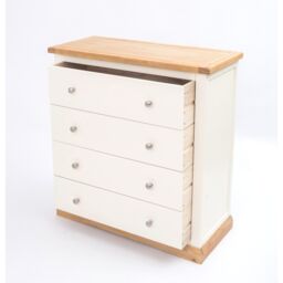 Cabinet Bits Trevi 4 Drawer Chest of Drawers Chrome Knob in Off-White - thumbnail 4
