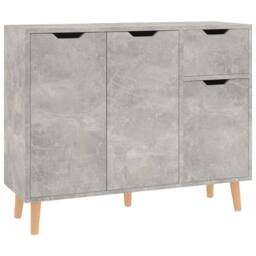 Berkfield Home Sideboard Concrete Grey 90x30x72 cm Engineered Wood - Size: 90 x 30 x 72 cm - thumbnail 3