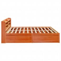 Berkfield Home Sleek Bed Frame with Headboard Wax Brown 180x200 cm Super King So - thumbnail 7