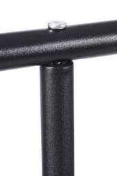 Living and Home 2-Rod Metal Clothes Rack Garment Holder with Wheels Shelves in Black - thumbnail 7