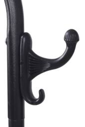 Living and Home 2-Rod Metal Clothes Rack Garment Holder with Wheels Shelves in Black - thumbnail 8