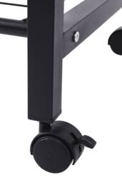 Living and Home 2-Rod Metal Clothes Rack Garment Holder with Wheels Shelves in Black - thumbnail 9
