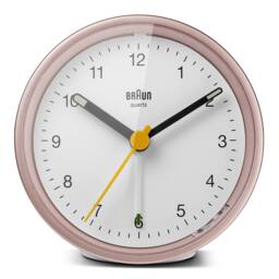 Braun Classic Analogue Alarm Clock in Rose Gold