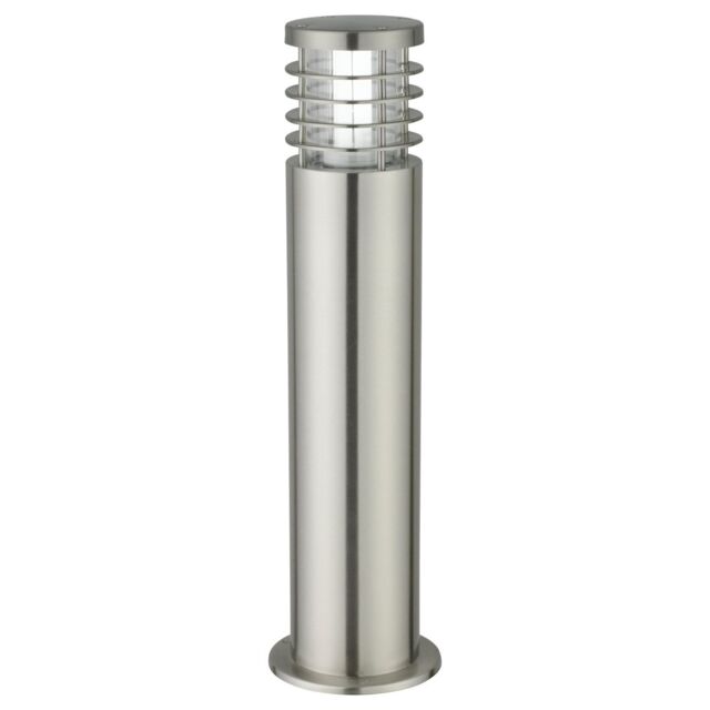 First Choice Lighting Bloom - Brushed Stainless Steel Outdoor Post Light in Silver - image 1