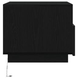 Berkfield Home Modern Coffee Table with LED Lights Black Oak 50x49x40 cm - Size: 50 x 49 x 40 cm - thumbnail 7