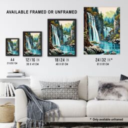 Artery8 Plitvice Lakes National Park Artwork Reserve In Croatia With Waterfalls Large Wall Unframed Art Poster Print Thick Paper 18X24 Inch - thumbnail 3