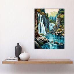 Artery8 Plitvice Lakes National Park Artwork Reserve In Croatia With Waterfalls Large Wall Unframed Art Poster Print Thick Paper 18X24 Inch - thumbnail 4