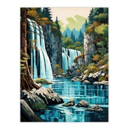 Artery8 Plitvice Lakes National Park Artwork Reserve In Croatia With Waterfalls Large Wall Unframed Art Poster Print Thick Paper 18X24 Inch - thumbnail 1