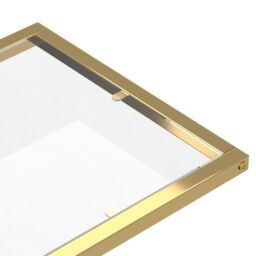 Berkfield Home Computer Side Table Transparent 50x35x65 cm Tempered Glass in Clear - Size: 50 x 35 x 65 cm - thumbnail 5