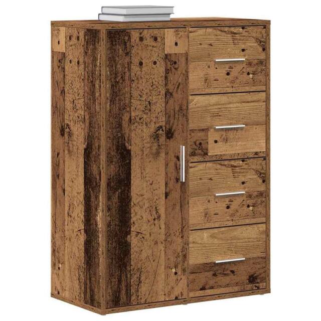 Berkfield Home Sideboard Old Wood 60x31x84 cm Engineered Wood in Brown - Size: 60 x 31 x 84 cm - image 1