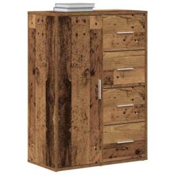 Berkfield Home Sideboard Old Wood 60x31x84 cm Engineered Wood in Brown - Size: 60 x 31 x 84 cm - thumbnail 1