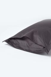 Homescapes Egyptian Cotton Oxford Pillowcase 1000 TC in Dark Grey - thumbnail 3
