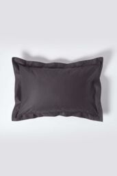 Homescapes Egyptian Cotton Oxford Pillowcase 1000 TC in Dark Grey