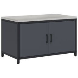 Berkfield Home Kitchen Storage Cabinet with Shelf with Storage with Door Anthracite Steel - thumbnail 2