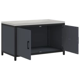 Berkfield Home Kitchen Storage Cabinet with Shelf with Storage with Door Anthracite Steel - thumbnail 5