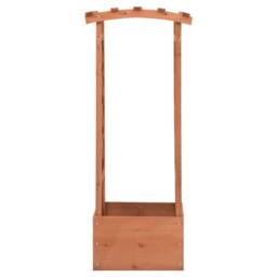 Berkfield Home Trellis Planter with Arch 49x39x117 cm Firwood in Brown - Size: 49 x 39 x 117 cm - thumbnail 3