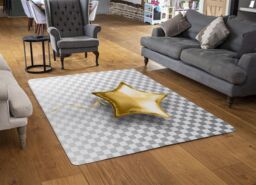 Benjamin Tate Design Golden Star Balloon Rug in Natural - Size: Large - thumbnail 2